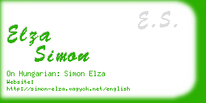 elza simon business card